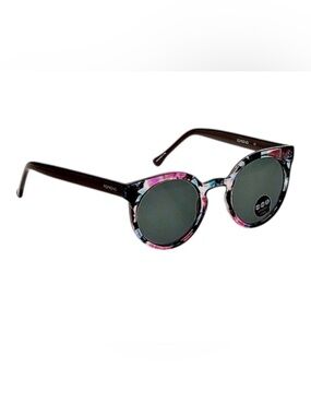 KOMONO Lulu Floral Sunglasses NEW Cateye black pink feminine